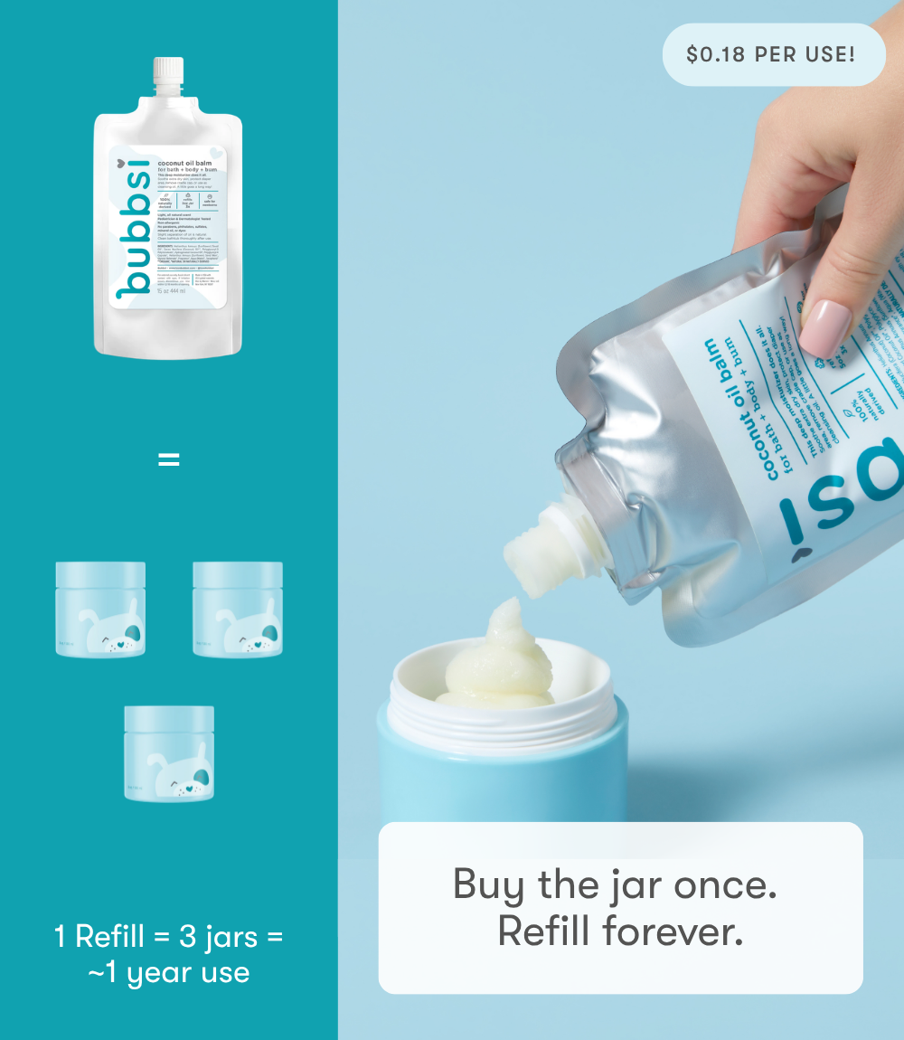 coconut oil balm refill size