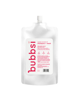 Bubbsi creamy coconut oil shampoo and wash value refill 32 oz pouch on a transparent background