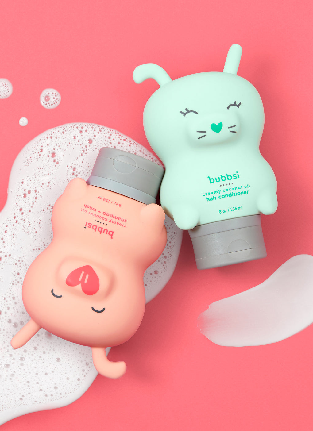 Bubbsi Creamy Coconut Oil Shampoo + Wash + Conditioner