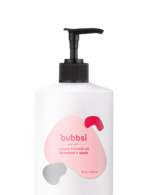 Refill bottle of baby shampoo and wash with a pump