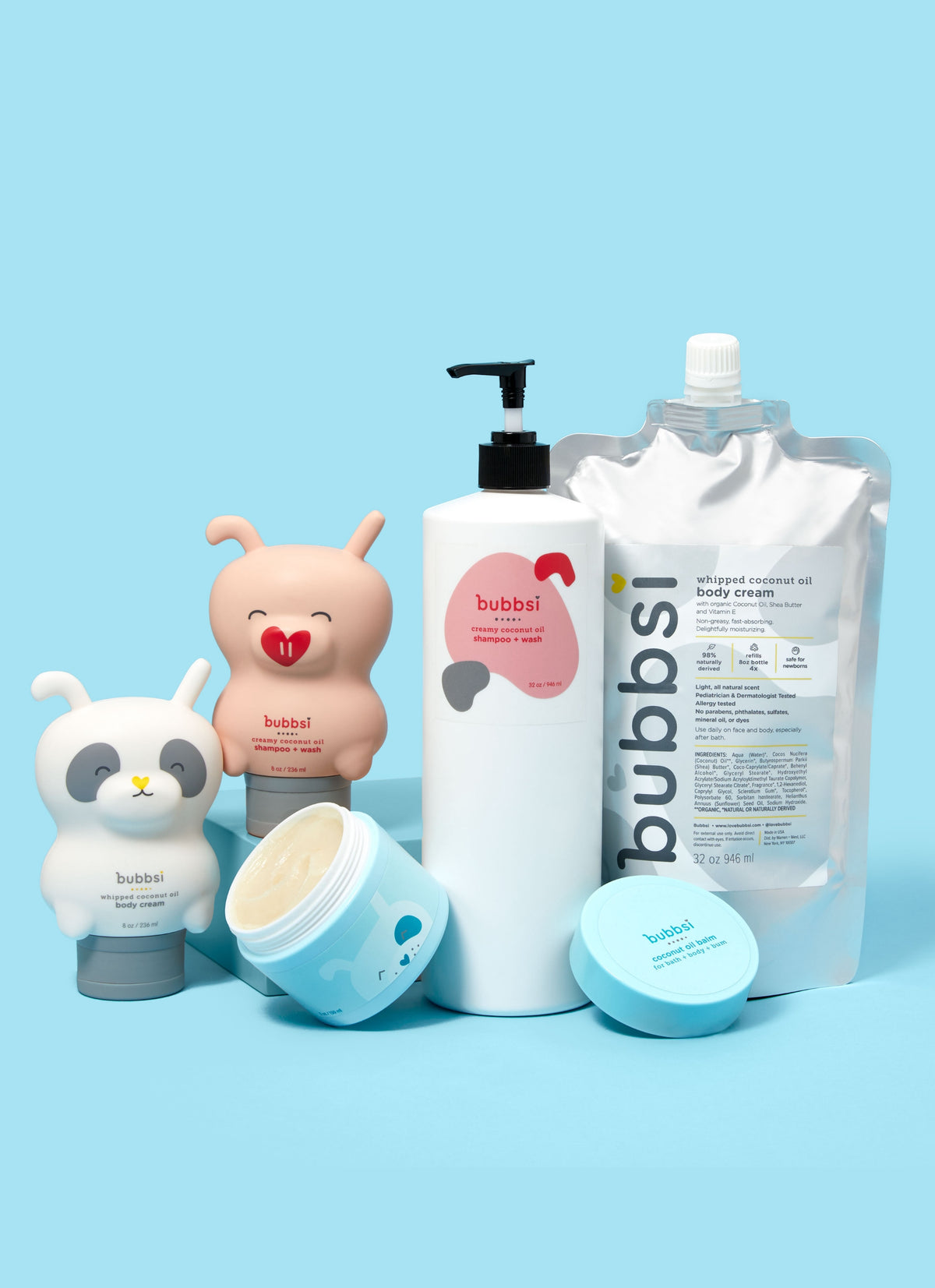 Bubbsi Creamy Coconut Oil Snuggly Skin for a Year Set