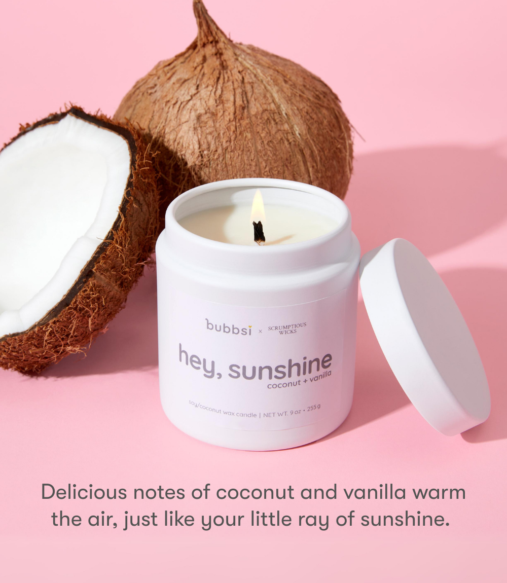 hey, sunshine candle