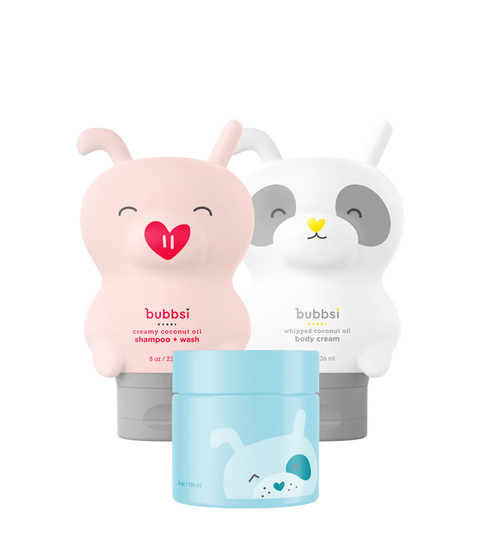 newborn starter set Bubbsi body cream + oil balm + shampoo wash