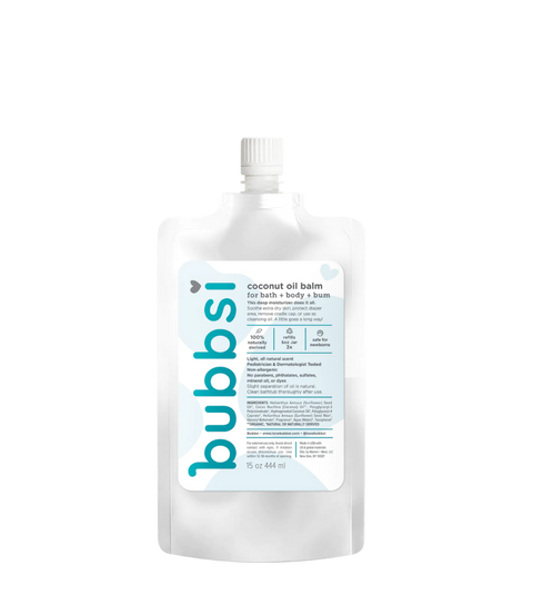 coconut oil balm refill size Bubbsi deep moisture for bath + body + bum