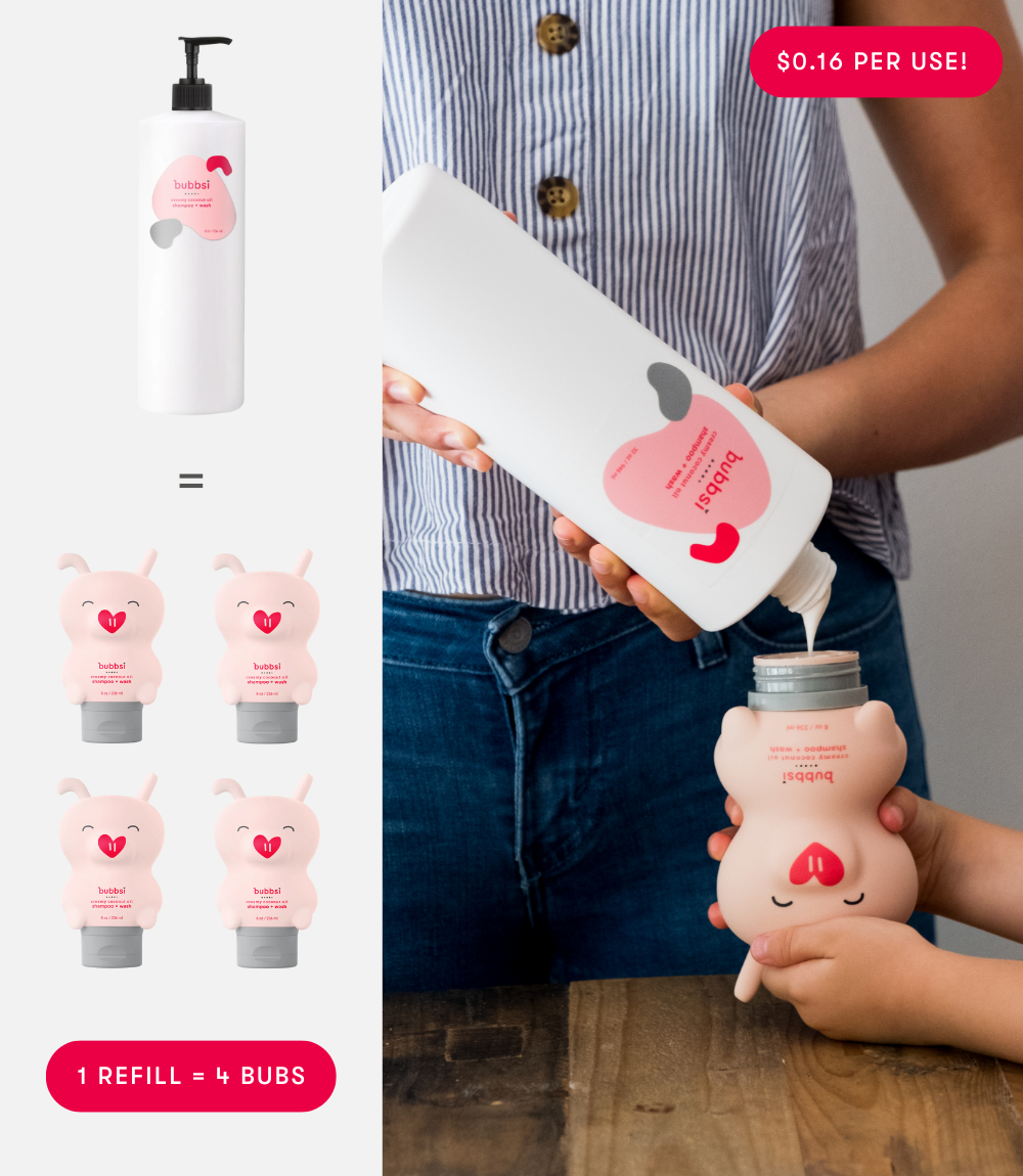 shampoo + wash refill size