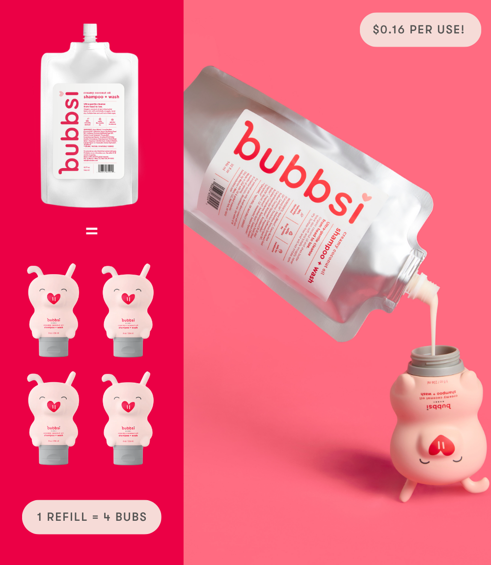 shampoo + wash refill size