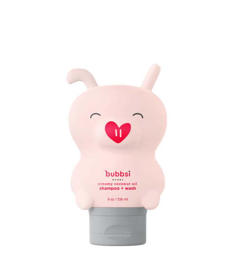 creamy coconut oil shampoo + wash Bubbsi head to toe gentle cleanser