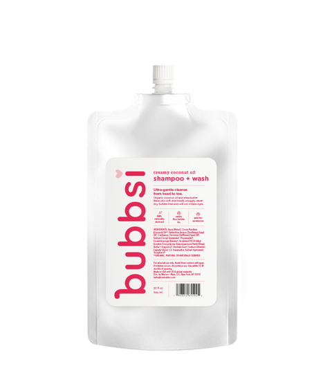 shampoo + wash refill size Bubbsi head to toe gentle cleanser