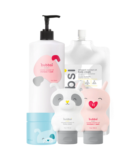 snuggly skin for a year Bubbsi starter set + 2 value sizes