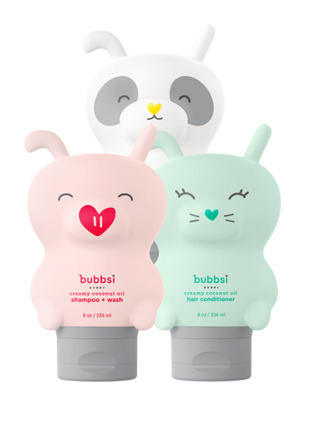 kiddo starter set Bubbsi body cream + shampoo wash + hair conditioner